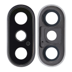 Camera Lens Glass with Frame for Apple iPhone XS White